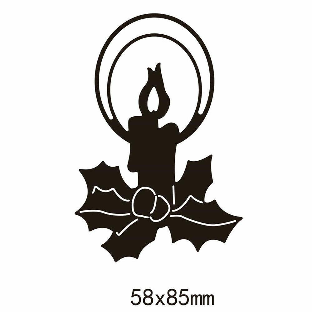 Christmas Candle Light Cutting Dies Metal Stencil DIY Scrapbooking Album Paper Card Embossing Craft Art Fire