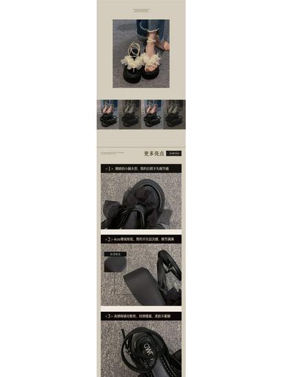 2024 Summer Exquisite Women's Fairy Sandals: Height-Enhancing, Thick-Soled, Bowknot Design, Perfect for Dresses and Beach Outings