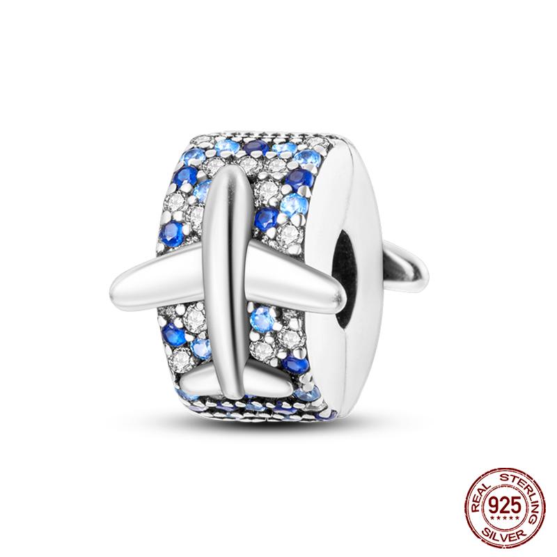 Fashion Copper Travel Aircraft Series Charms Beads Fit Qikaola Original Bracelets Diy Anniversary Jewelry For Women