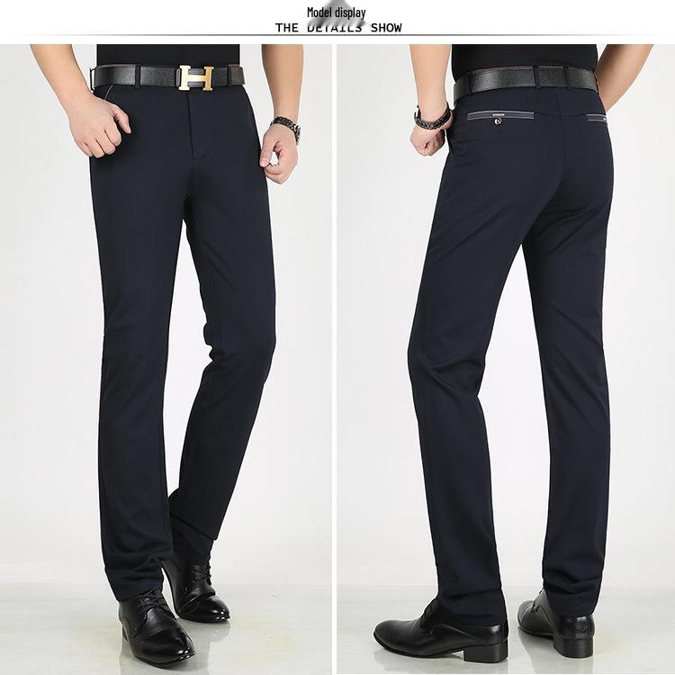 Men's Autumn Slim Fit Korean Style Black Business Casual Trousers