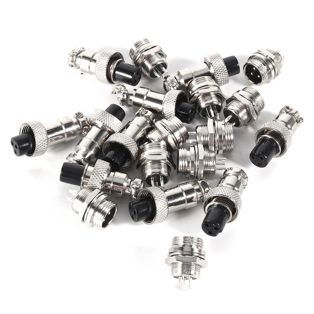 10 Set GX12 2/3/5/6 Pin Aviation Connector 5A Male Female Aviation Plug 12mm Waterproof Panel Connector Data Acquisition Systems