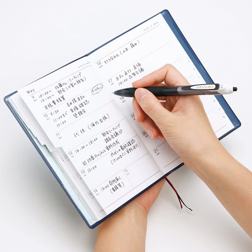 Zebra Sarasa Dry Gel Ballpoint Pack of Pen, 0.4mm, Black, 3, JJS31-BK-3AZ