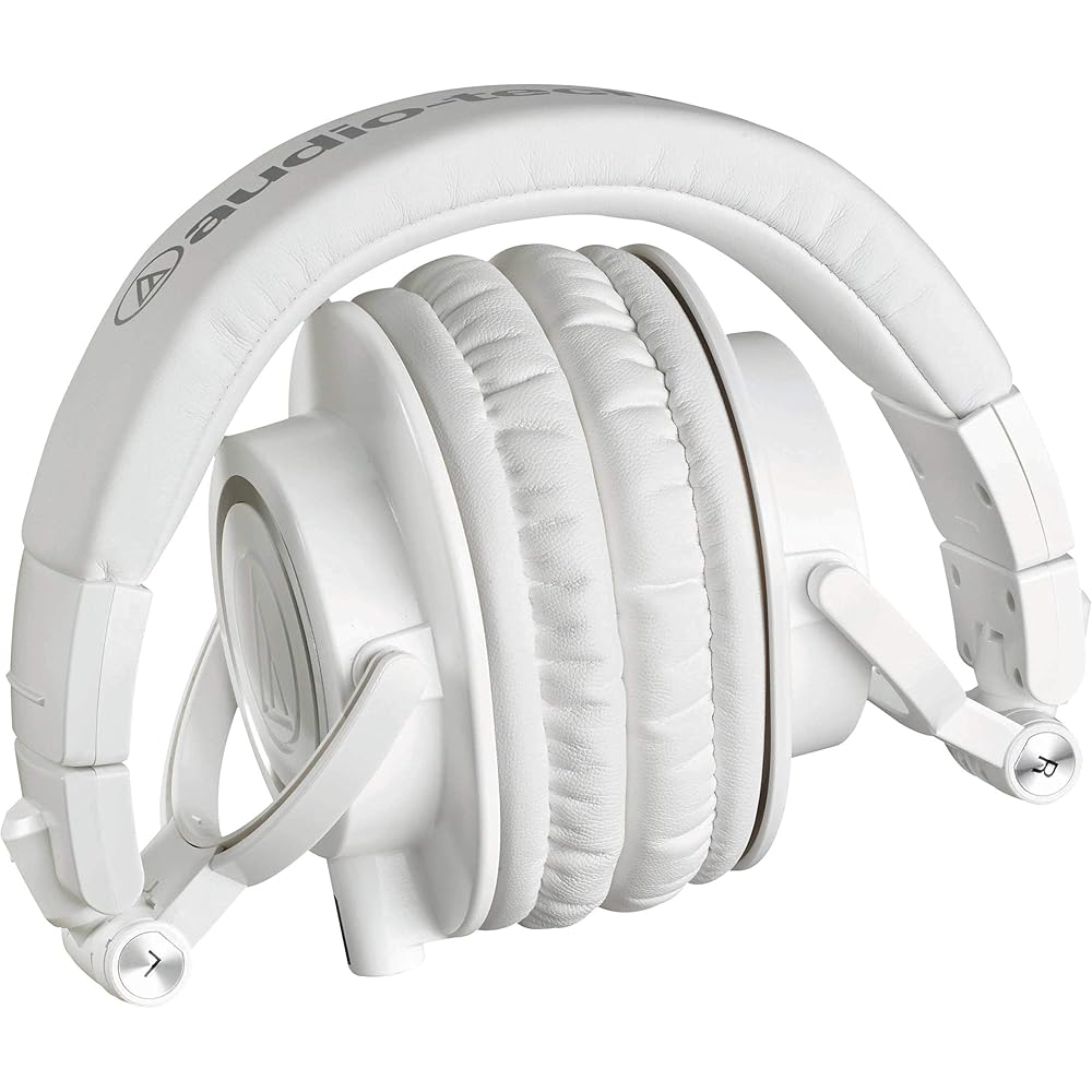 Audio-Technica Professional Monitor Headphones ATH-M50xWH White Studio Recording/Mixing/DJ/Track ...