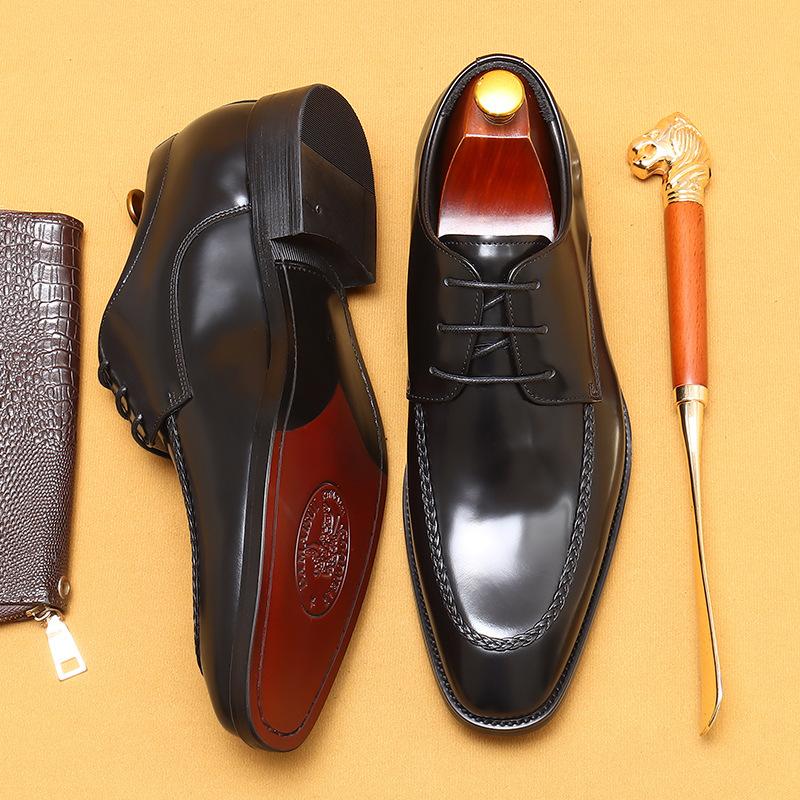 Bright Leather Shoes Men'S Business Formal Men'S Shoes First Layer Cowhide Inner Pointed Casual Shoes