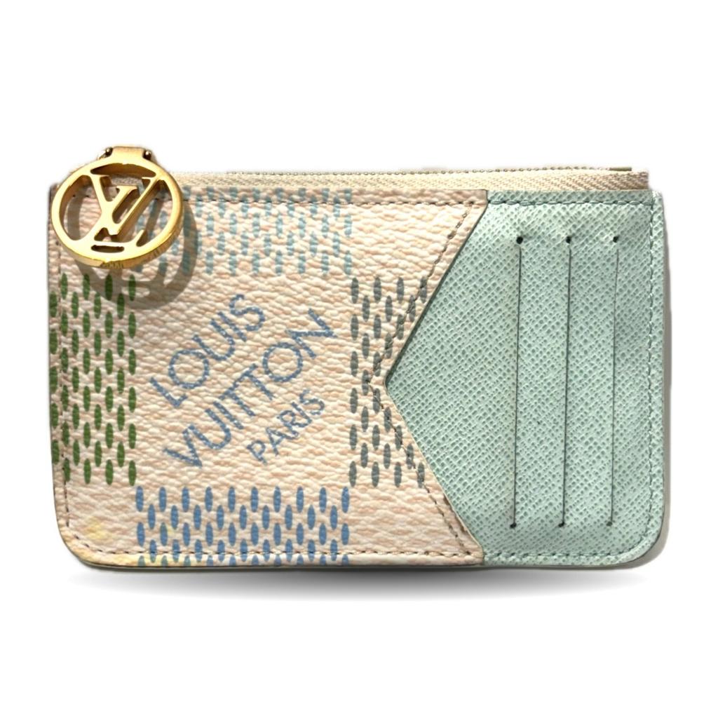 Used LOUIS VUITTON Damier AzurCoin Case Damier Azur Canvas Women