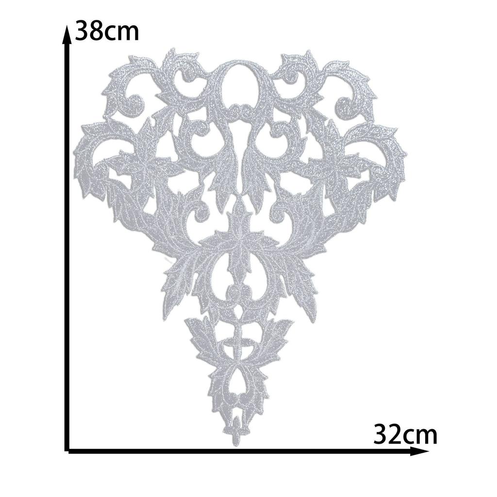 Gold And Silver Embroidery Ancient Costume Pattern Cloth Sticker Dress Costume Decoration Ethnic Embroidery Sheet Hot Stamping Diy Handmade Accessorie