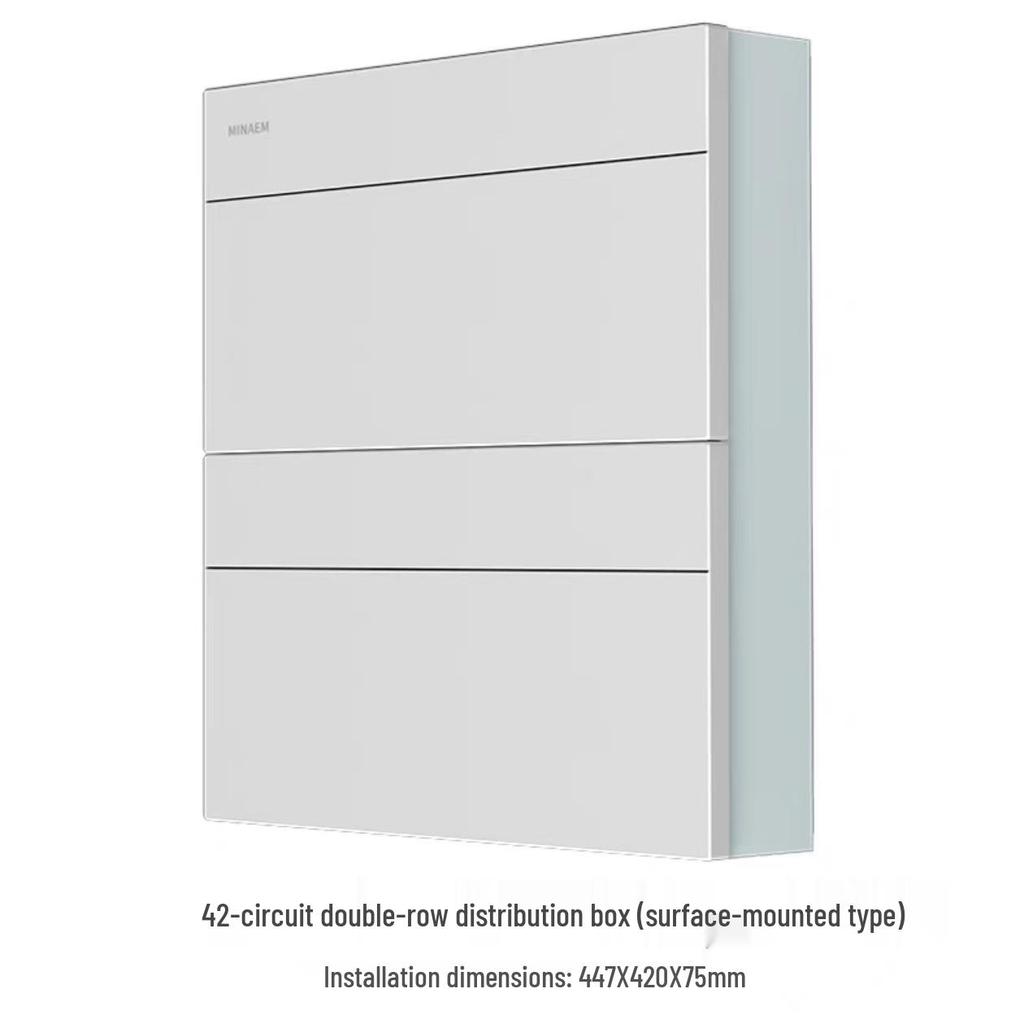 Monslang Surface-Mounted Indoor Distribution Box, 24-Position, High-Value Strong Current Control Box for Household Wiring.
