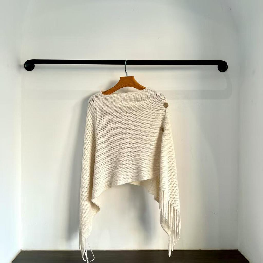 Damen Strickpullover Schal in Unifarbe: Vielseitiger Frühlings- und Herbst-Cardigan-Schal für klimatisierte Räume.