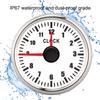 2in Universal 0‑12 Hourmeter Clock Instrument Panel Gauges Display Red Backlight 12V/24V for Car Boat Yacht 52mm Clock Gauge