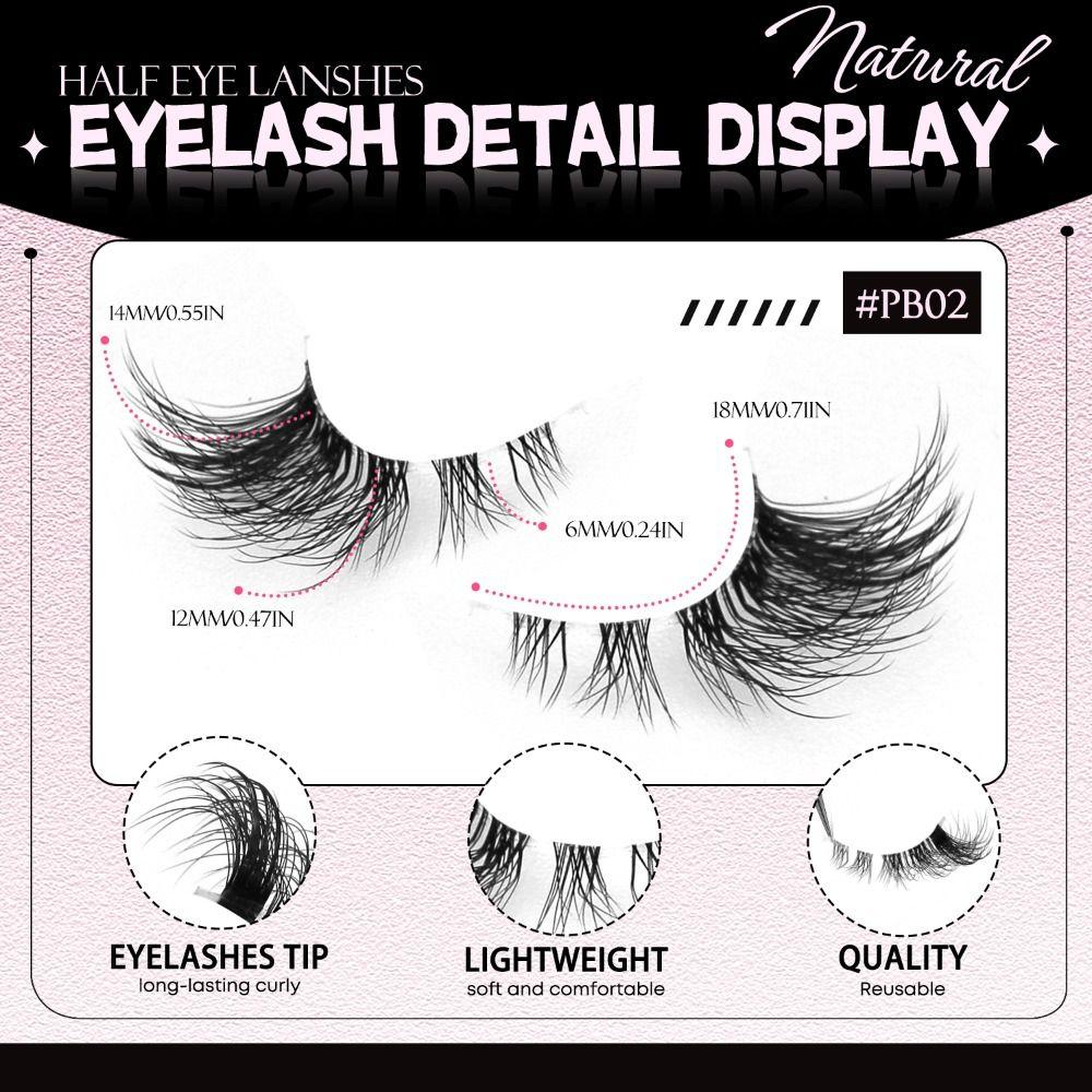 Clear Band Cat Eye False Eyelashes Natural Long 3D Faux Mink Lash Eye Makeup Tools
