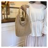 Spring hollow woven bag women's new vacation beach bag commuter shoulder tote bag knitted bag