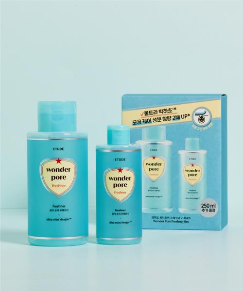 Etude Wonder Pore Freshner 2-Piece Set (500ml+250ml) FREE