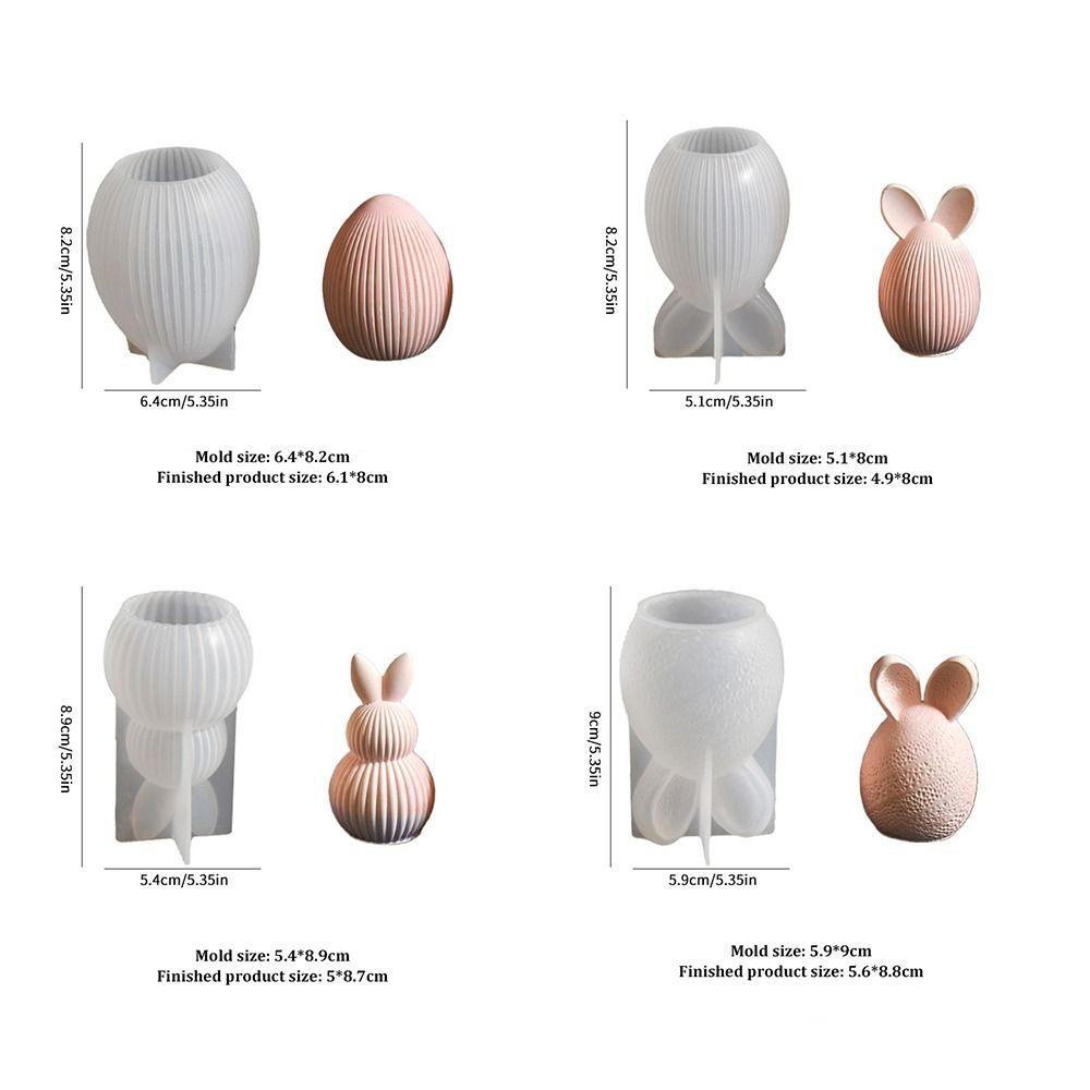 Velikonoční svíčková forma silikonová králičí ozdoba řemeslná kreativní sádrová forma domácí dekorace