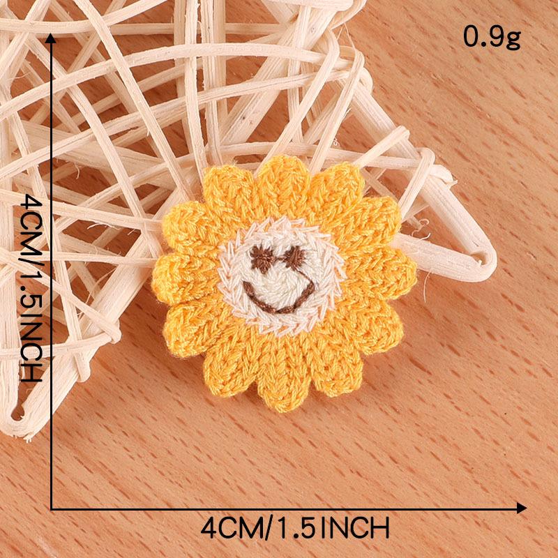 Embroidery Label Sunflower Embroidery Sticker Diy Hand Account Accessories Patch Brooch Hair Accessories Accessories Water-Soluble Embroidery Sticker
