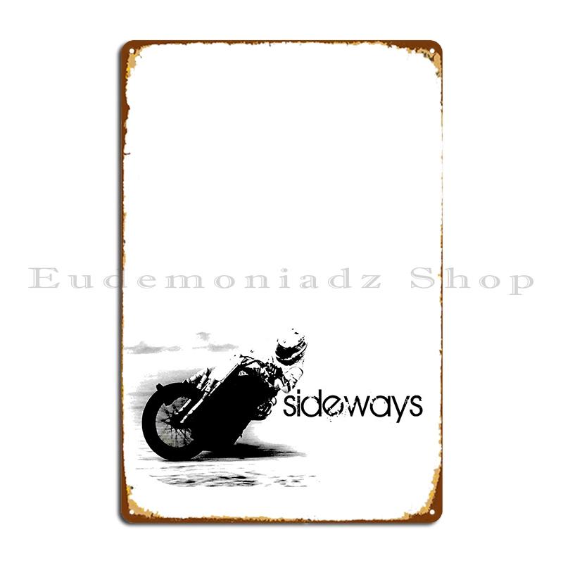 Flat Track Sideways Metal Sign Designing Mural Cinema Cinema Home Tin Sign Poster 20X30CM