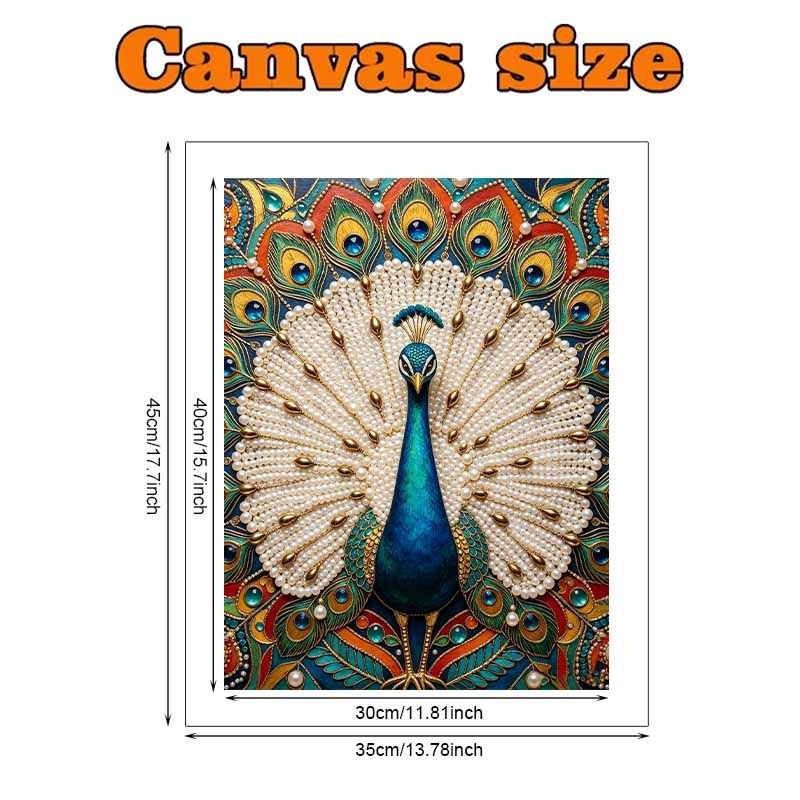 Pearl Art Painting Home Wall Decor Peacock Gemstone Painting Picture Crafts Adult/Beginner Gift Creative Home Decor Unframed Art 130