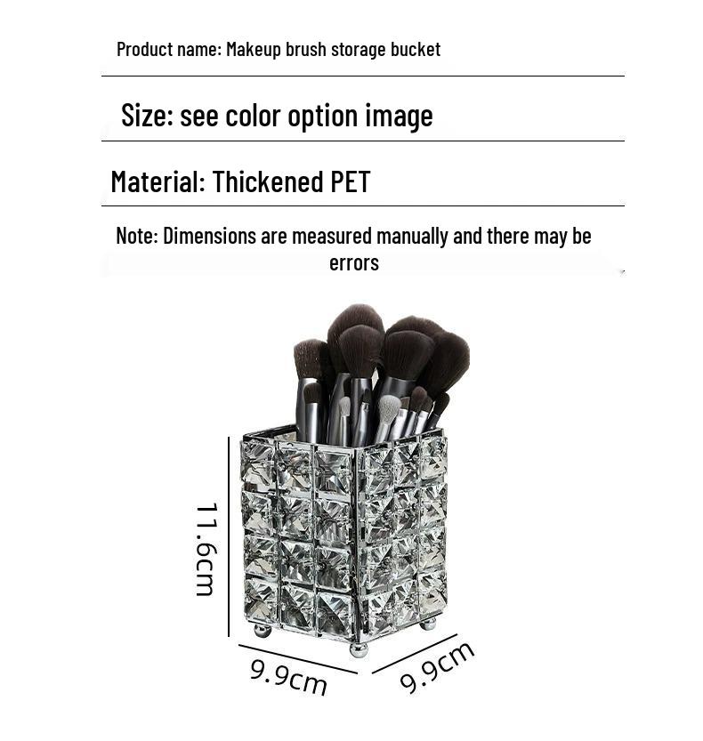 Luxury Makeup Brush & Pen Holder | High-Capacity Storage Tube for Dressing Table