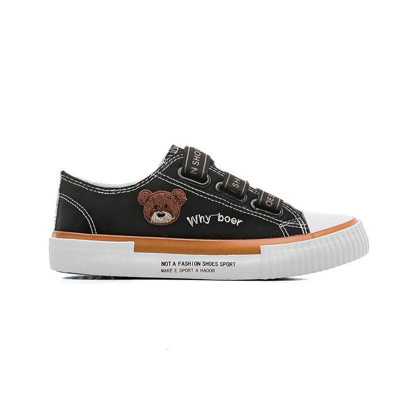 Autumn new low-top bear espadrilles female tide student versatile casual flat-bottomed retro board shoes