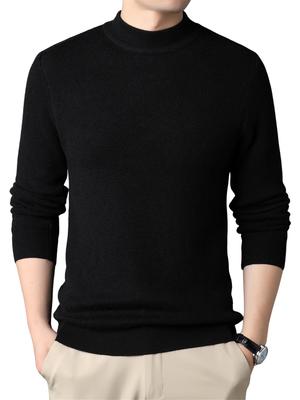 Drsshnx Ribbed Slim Fit for and Fall Warm and Available In Sizes Men's High-Neck Sweater, Black, XL, Winter, Casual, Business, Wear. Comfortable, XL.