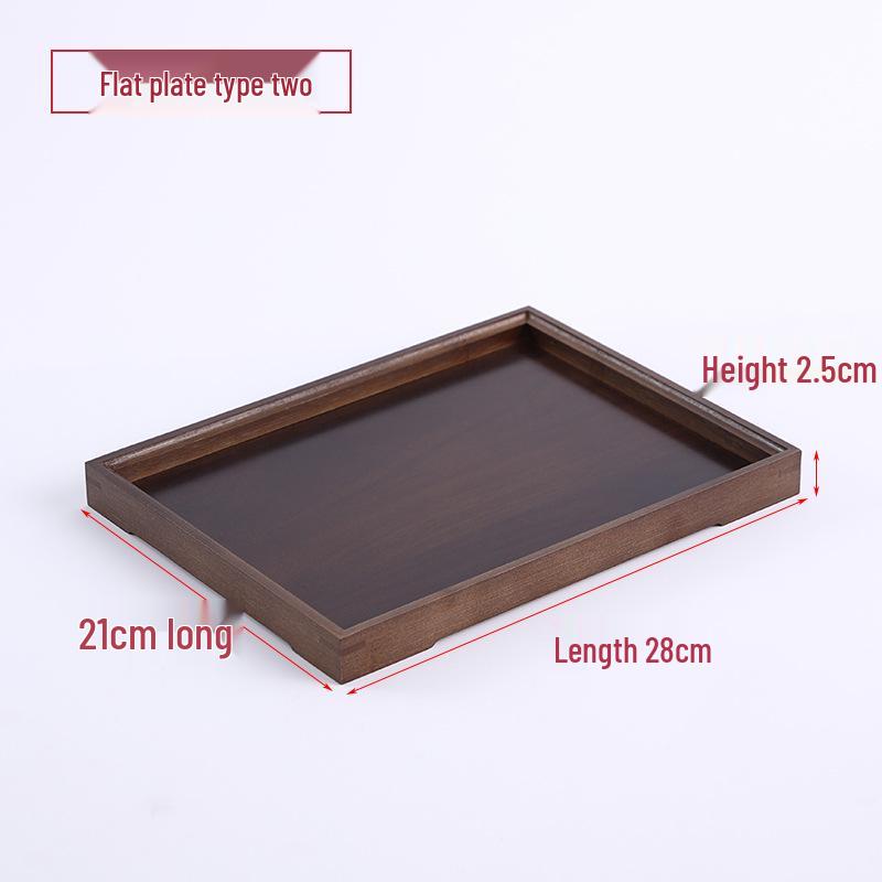 Bamboo & Wood Rectangular Tea Tray: Portable Serving Tray for Home, Restaurant, Hotel, Bread, Confinement, or Barbecue.