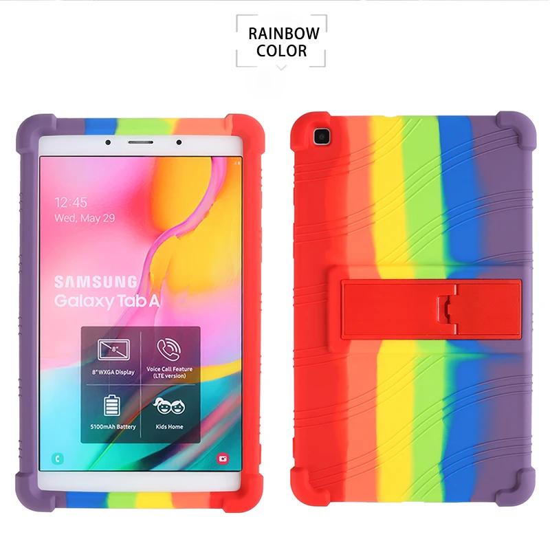 Case For Samsung Galaxy Tab A 8.0 2019 SM-T295 SM-T290 Tablet Safe Shockproof Silicone Stand Cover