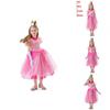 Super Mario Bros Kids Princess Peach Cosplay Costume For Halloween And Stage Performances