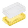 Butter Keeper Butter Stick Holder with Transparent Lid Butter Dish for Refrigerator BPA-Free Butter Storage Rack for Cheese Margarine