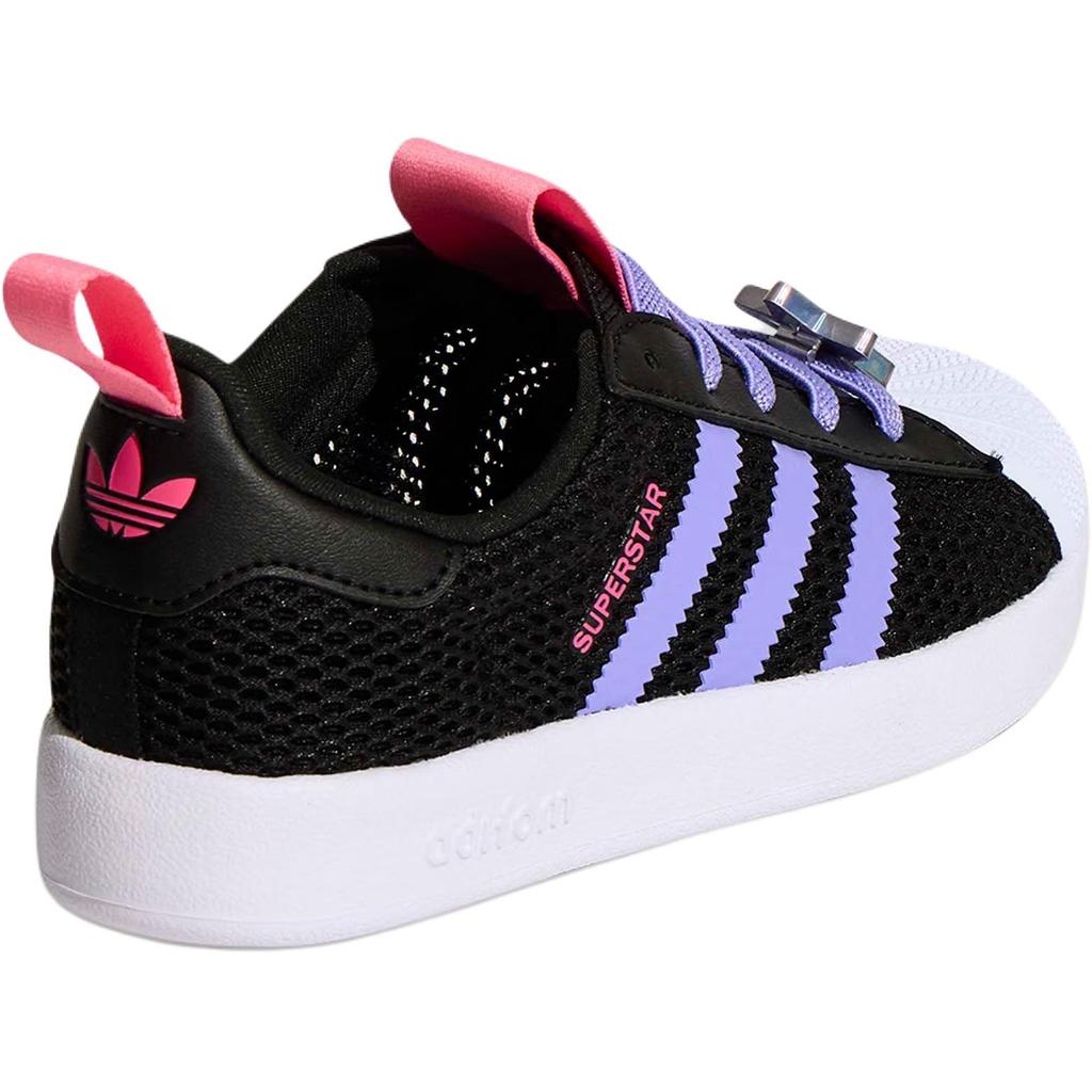 Adidas Originals Superstar 360 Comfortable Fit Low Top Kids Skate Shoes Kids sneaker Black Light-Purple KH5692