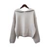 Thickened Hooded Knitted Sweater Top Autumn and Winter New Simple Style Solid Color Loose and Thin Sweater Pullover Woman