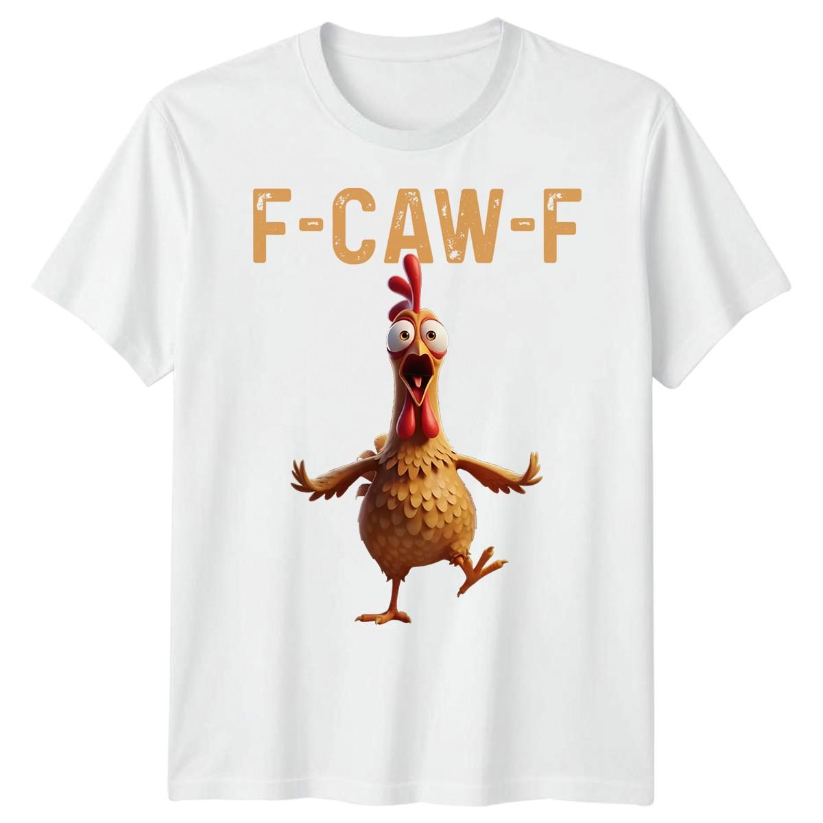 F-CAW-F Саркастическая футболка с мемом про курицу Смешная готическая футболка на Хэллоуин для взрослых#2 3XL