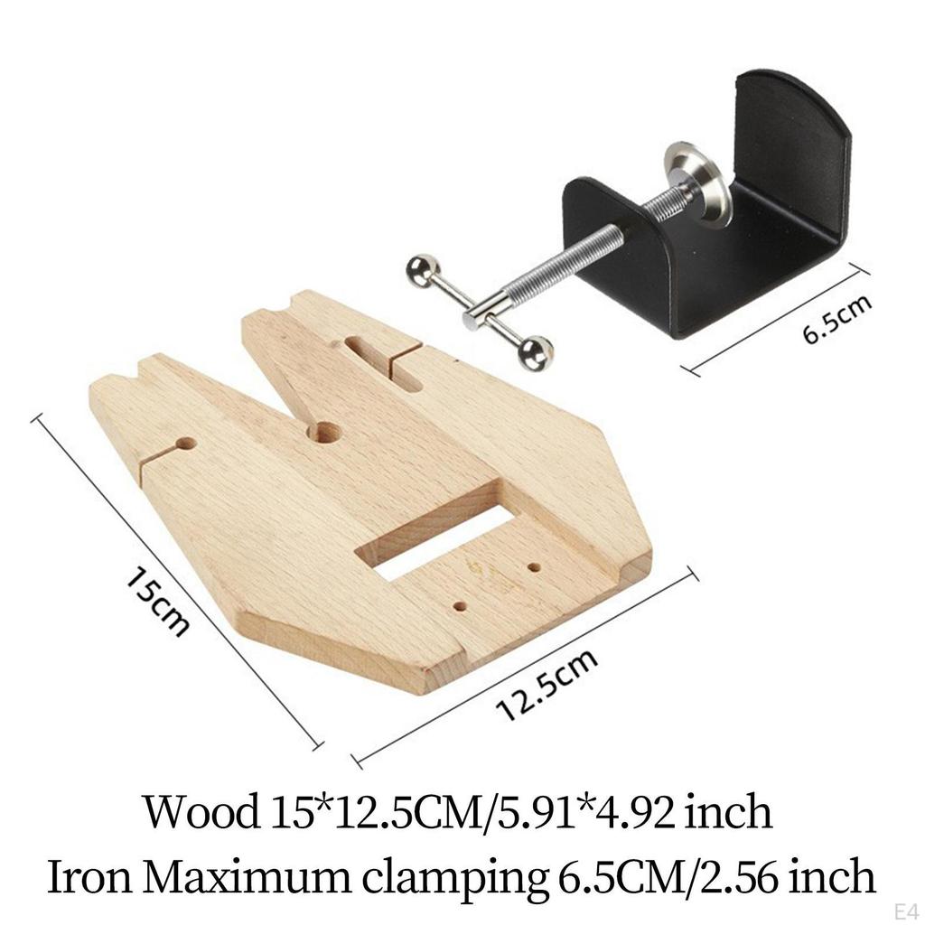 Bench Pin Clamp Jeweler Table Jewelers Adjustable V Groove Wooden Workbench for Jewelry