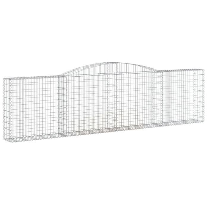 VidaXL 7x Paniers à Gabions Arqués Cages à Gabions Arquées Murs de Gabion Barrières de Jardin Terrasse Extérieur 3146871