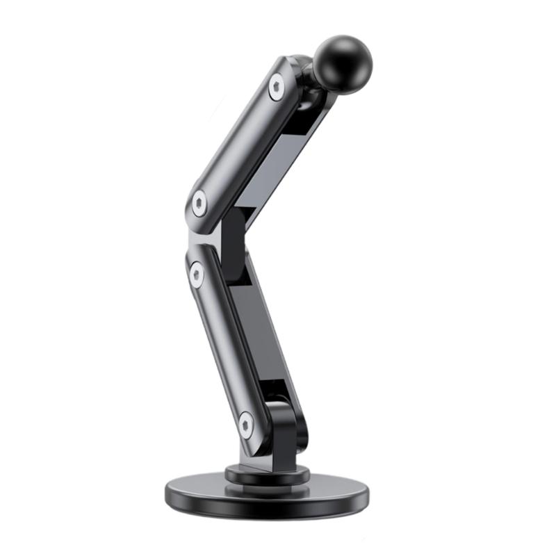

Aluminum Alloy Adjustable Strong Adhesive 17mm Ball Base Mount Bracket for Car Phone Holder Dashboard and Navigation Use чорний