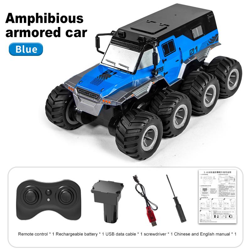 JJRC Q203 Восьмиколесный 8WD Радиоуправляемая Машина Детский Амфибия Внедорожник Электрическая Игрушка Подарок Мальчику