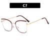  Retro Oversized Cat Eye Women Metal Glasses Frame Fashion Clear Anti-Blu-Ray Eyewear Men Optical Computer Square Frames