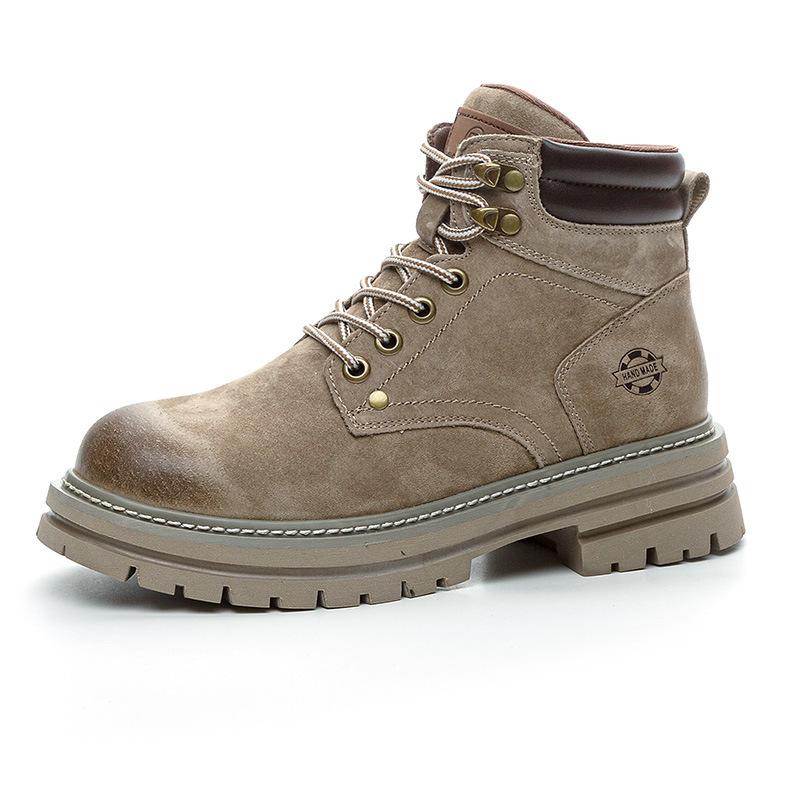 

Ретро обувь и ботинки для женщин, ботильоны на толстой подошве в стиле рабочей одежды 40 хаки