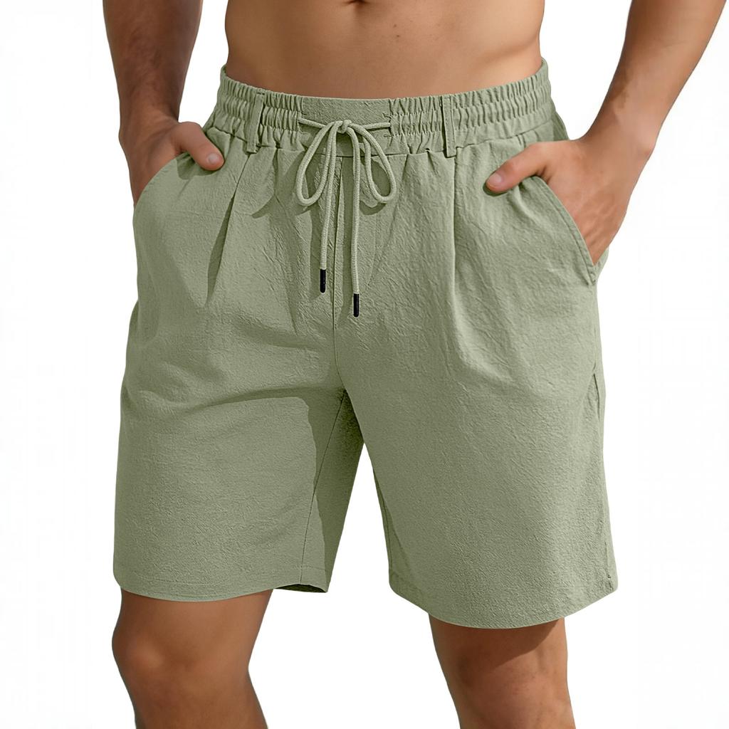 Men's Casual Cotton And Linen Loose Five-inch Shorts - Men's Breathable Sports Shorts
