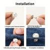 10-1 Imitation Pearl Plastic Snap Buttons, No Sew Adjustable Fastener Clasps, Glossy Round Decorative Buttons, Durable Craft Buttons