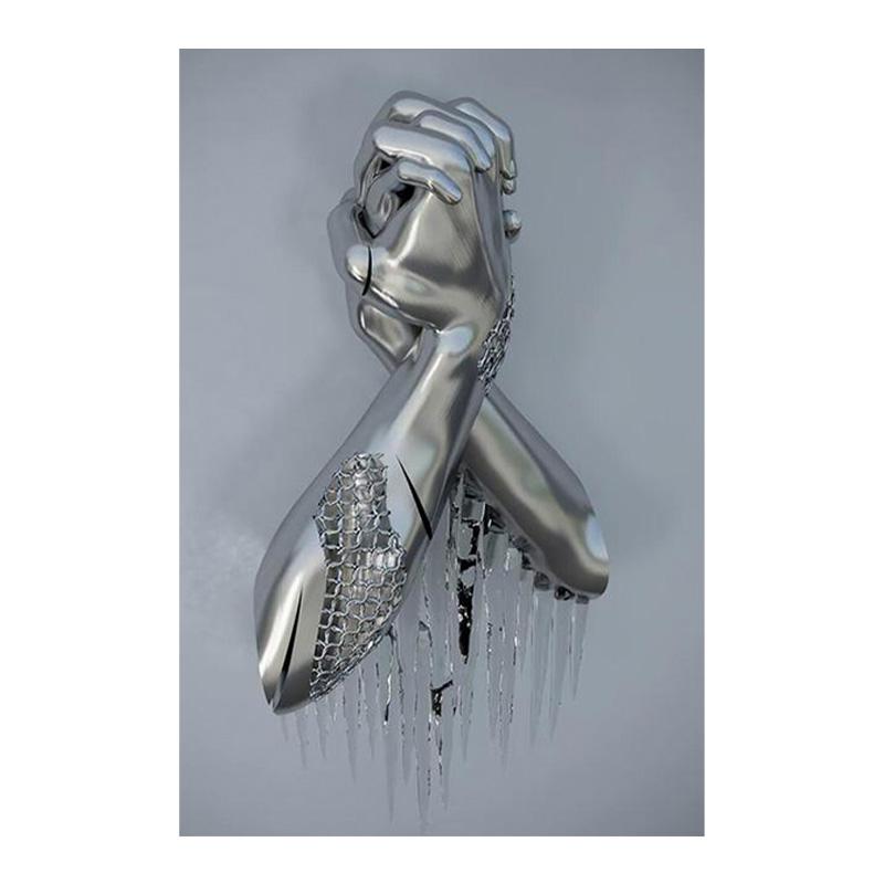 Metall Figur Statue Kunst Leinwand Malerei Romantische Abstrakte Poster und Drucke Liebhaber Wand Bilder Moderne Wohnzimmer Wohnkultur