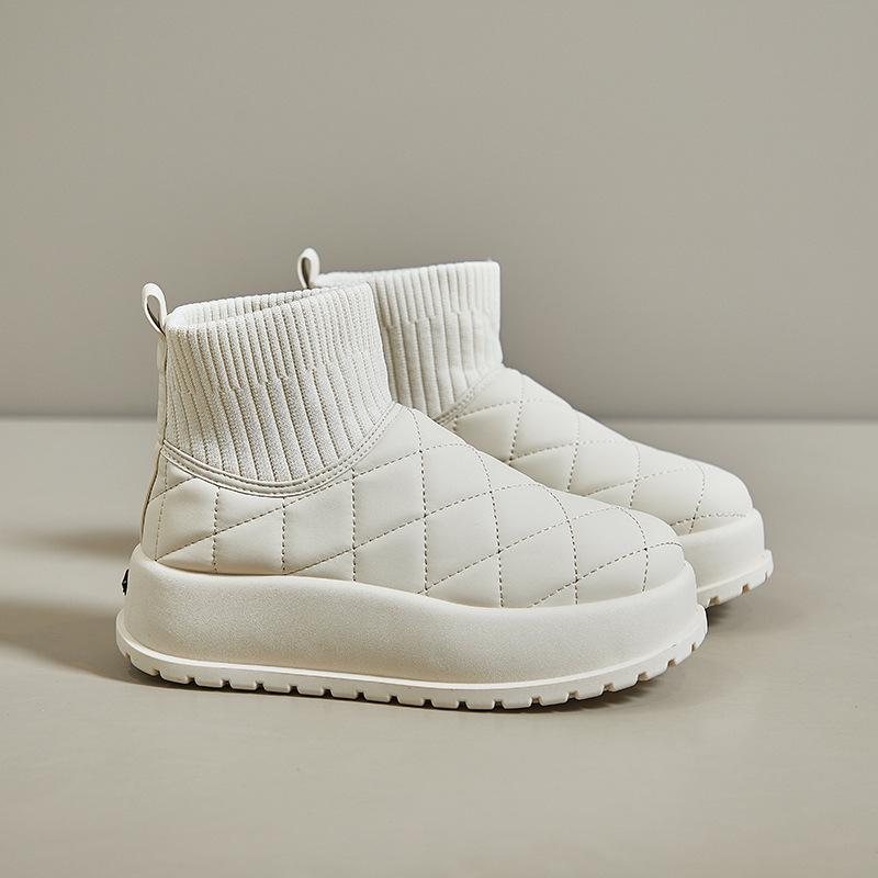 2024 Women's Plus Velvet High-Top Snow Boots - Warm, Trendy Korean Style, Casual Winter Footwear