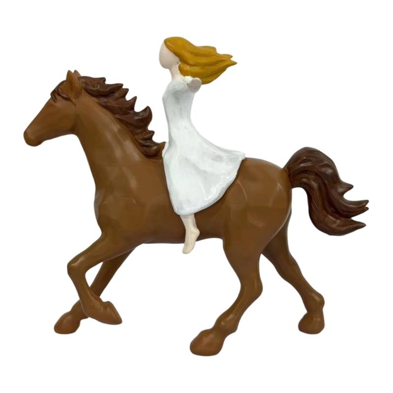 Reitpferde Figuren Geschenk für Pferdeliebhaber Frauen und Pferdestatue Dekorationen Sammlerstücke Pferdegeschenk für Frauen Mädchen