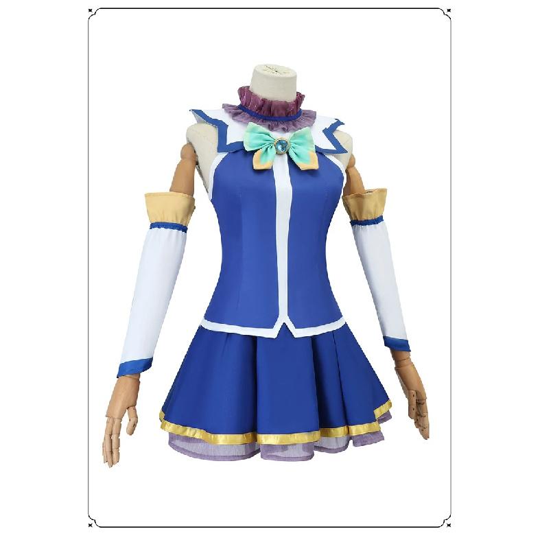 Aqua Cosplay Konosuba God`s Blessing on This Wonderful World Cosplay Costume Wig Women Anime Comic Party Role Playing Outfits