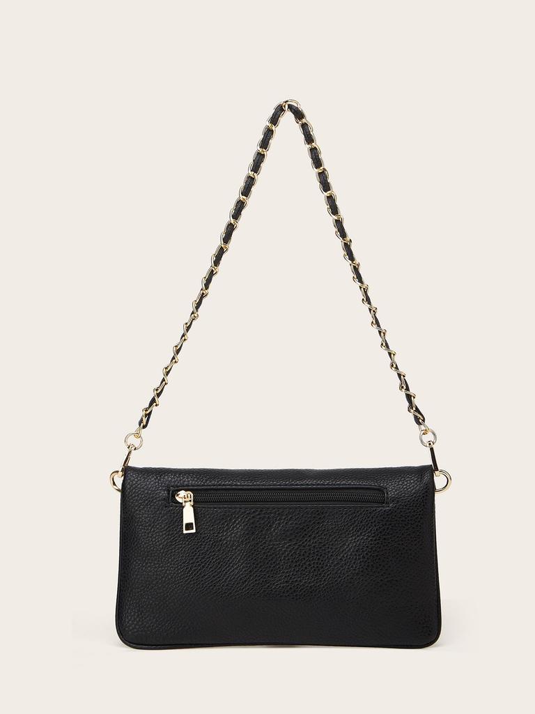 Lychee Pattern Underarm Chain Bag - Women's High-End Fashion 2025, Small Square Crossbody/Shoulder Bag