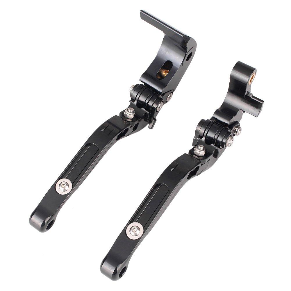 Mallofusa Motorcycle Brake Clutch Lever Set Adjuster Folding Telescopic 6 Level Adjustment Genuine Replacement