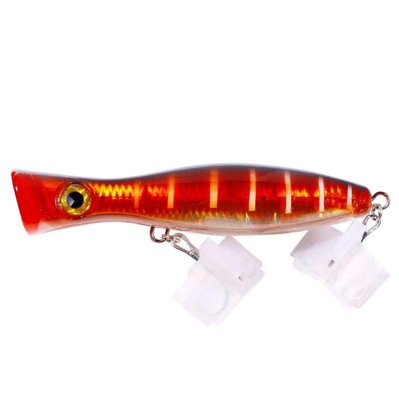 6PCS 17CM 92.7GBoat Fishing Trolling Lure, Surface System, Wave-popping, Heavy Weight Plastic Lure, Creates Noise When Hitting T