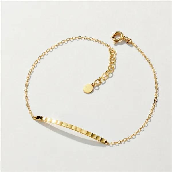 14K Light-Cut Bar Bracelet