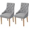 Day and Night - Day and Night Swivel Dining Chairs 2 Units Light Gray Fabric