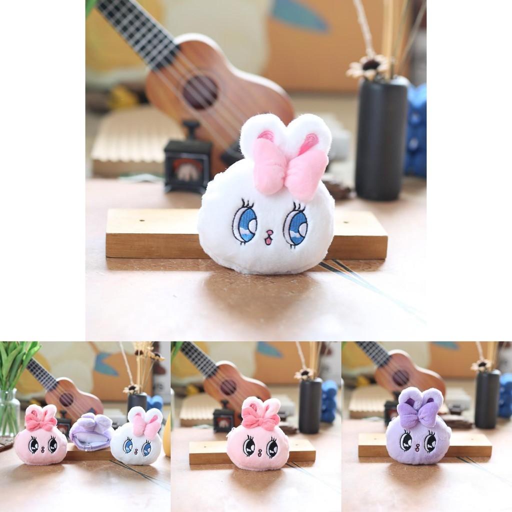 Urocza pluszowa portmonetka króliczek, słodka lalka breloczek, miękkie wypchane zwierzątko