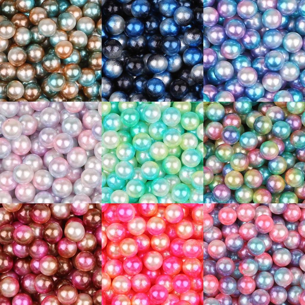 4-10mm Iridescent ABS Imitation Pearl Beads for DIY Decoration