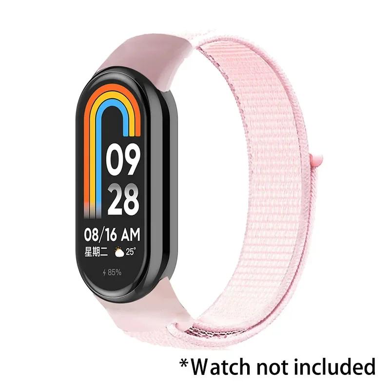 Nylon Loop Strap for Xiaomi Mi Band 9 8 7 6 5 4 3 Breathable Wristband Smartwatch Bracelet Sports Pulsera Watchband Miband 9 NFC